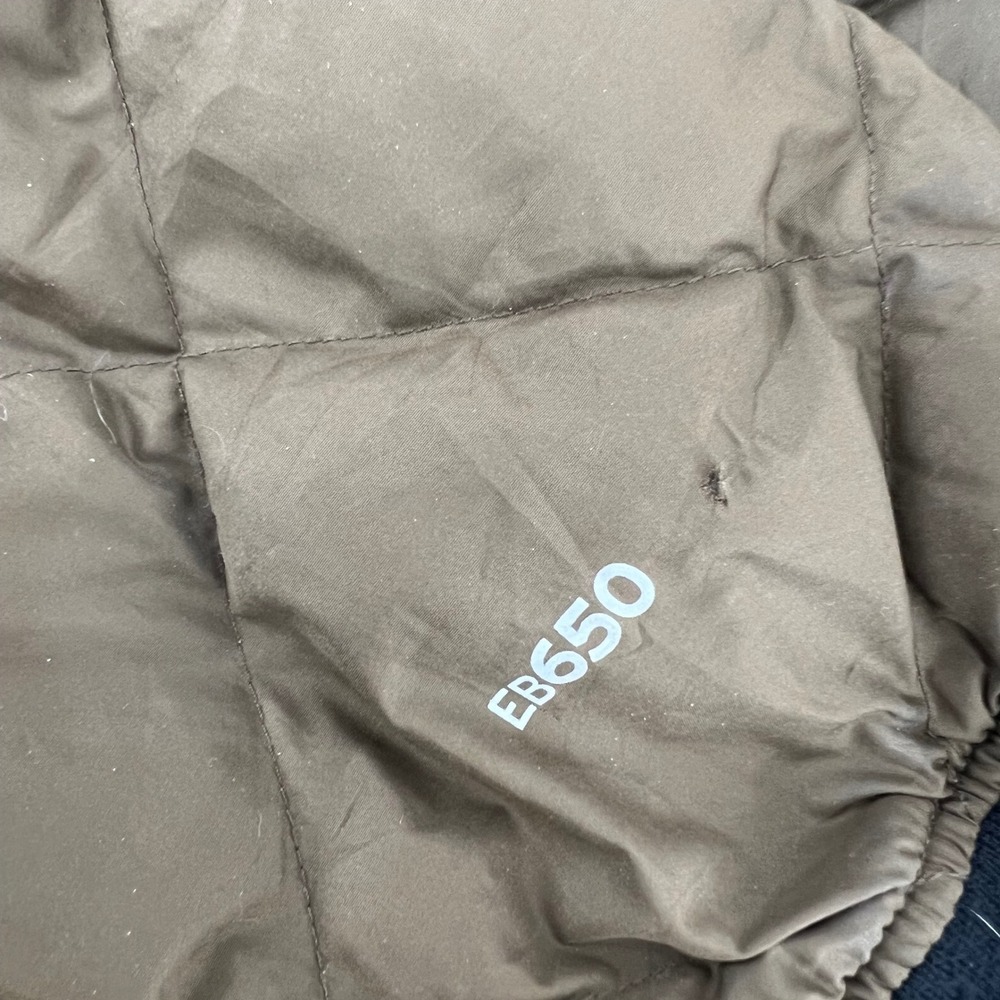 Eddie Bauer EB650 Down Puffer Bomber Jacket Mens‎ 2XL Brown Diamond Quilt Zip - Picture 7 of 10